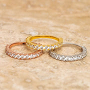 0.35CTW Round Brilliant Cut Half Eternity Perfect Moissanite Wedding Band Mapple Gems